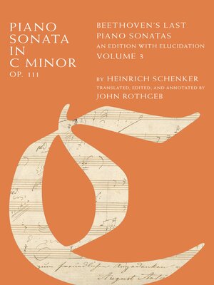 cover image of Piano Sonata in C Minor, Op. 111